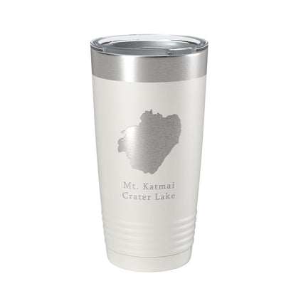 Mt. Katmai Crater Lake Map Tumbler Travel Mug Insulated Laser Engraved Coffee Cup Alaska 20 oz-7