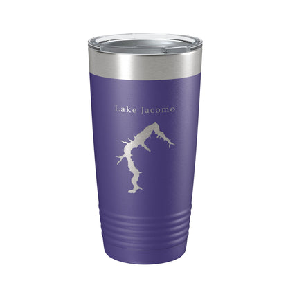 Lake Jacomo Map Tumbler Travel Mug Insulated Laser Engraved Coffee Cup Missouri 20 oz-15