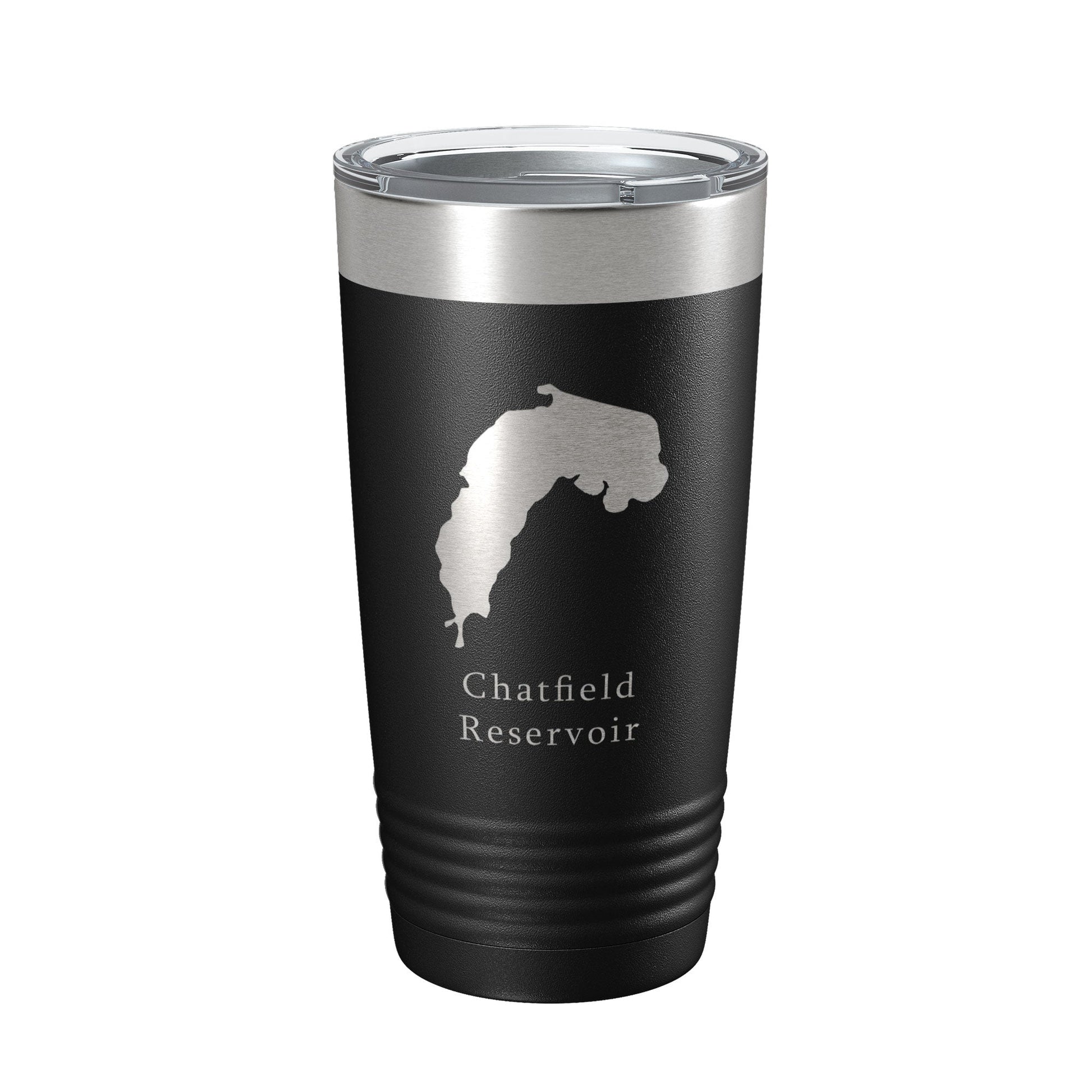 Chatfield Reservoir Tumbler Lake Map Travel Mug Insulated Laser Engraved Coffee Cup Colorado 20 oz-0