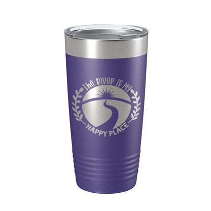 River Is My Happy Place Tumbler Travel Mug Insulated Laser Engraved Coffee Cup Birthday Float Trips Party Gift 20 oz-15