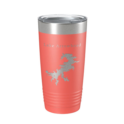 Lake Arrowhead Map Tumbler Travel Mug Insulated Laser Engraved Coffee Cup Texas 20 oz-20