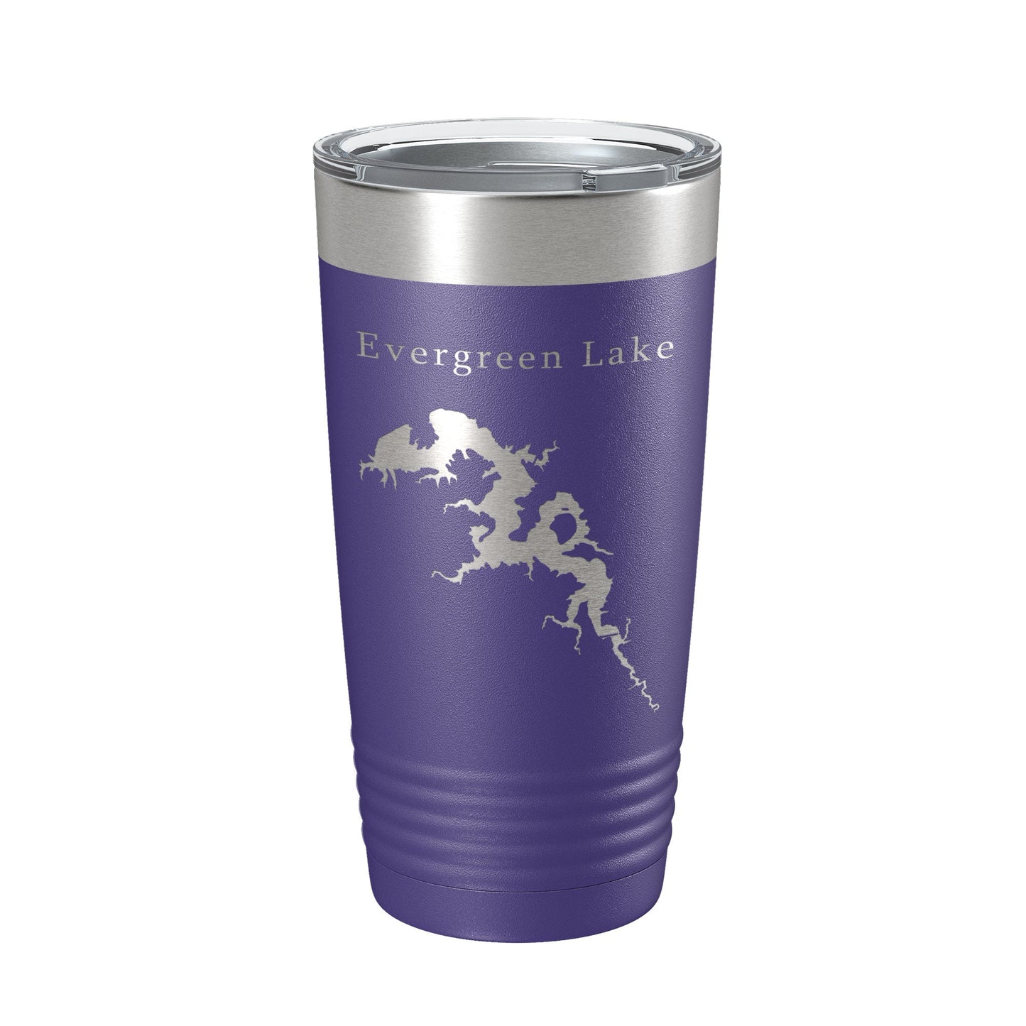 Evergreen Lake Map Tumbler Travel Mug Insulated Laser Engraved Coffee Cup Illinois 20 oz-15