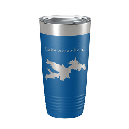 Lake Arrowhead Map Tumbler Travel Mug Insulated Laser Engraved Coffee Cup California 20 oz-6