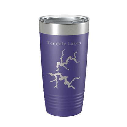 Tenmile Lakes Map Tumbler Travel Mug Insulated Laser Engraved Coffee Cup Oregon 20 oz-15