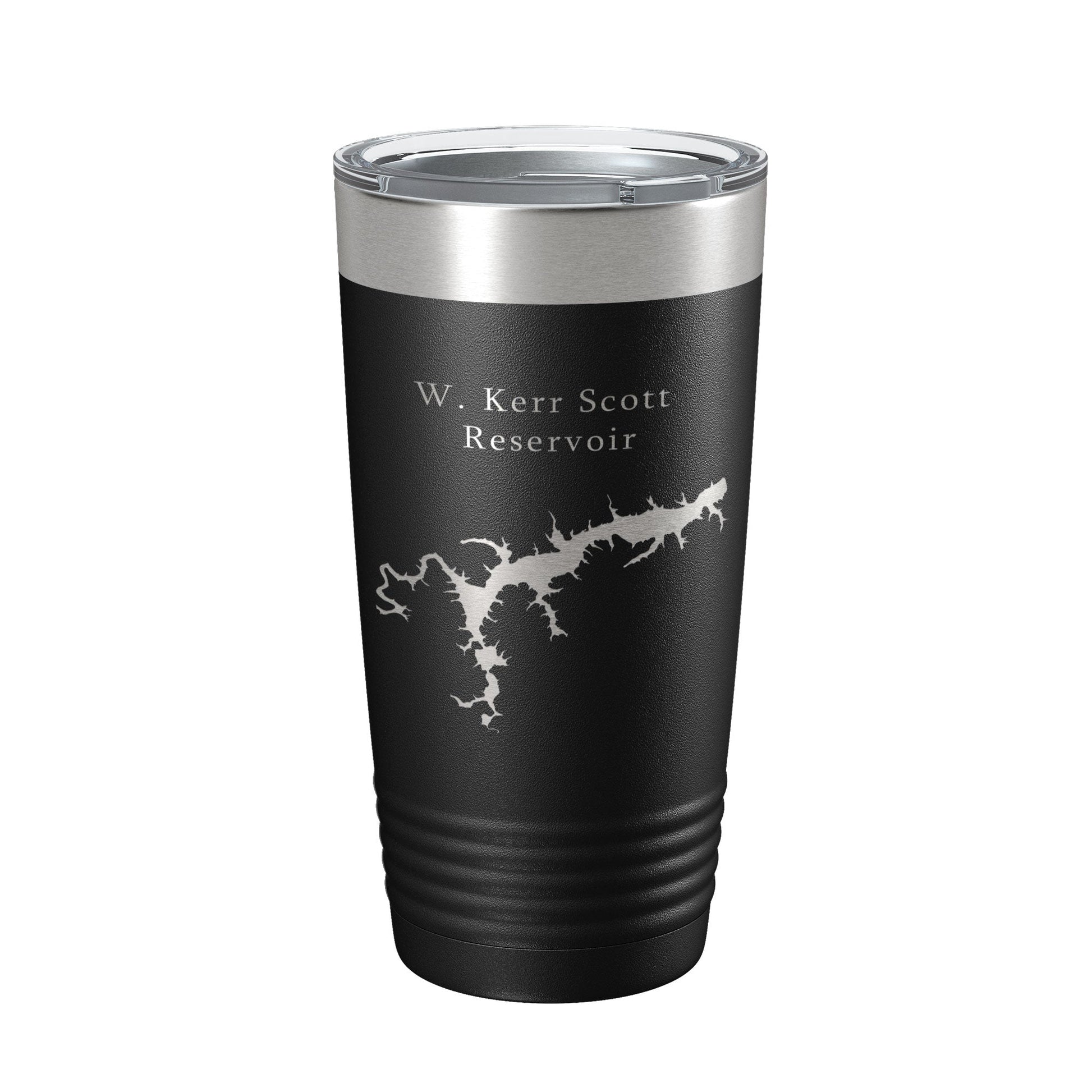 W. Kerr Scott Reservoir Tumbler Lake Map Travel Mug Insulated Laser Engraved Coffee Cup North Carolina 20 oz-5