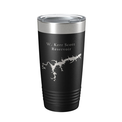 W. Kerr Scott Reservoir Tumbler Lake Map Travel Mug Insulated Laser Engraved Coffee Cup North Carolina 20 oz-5