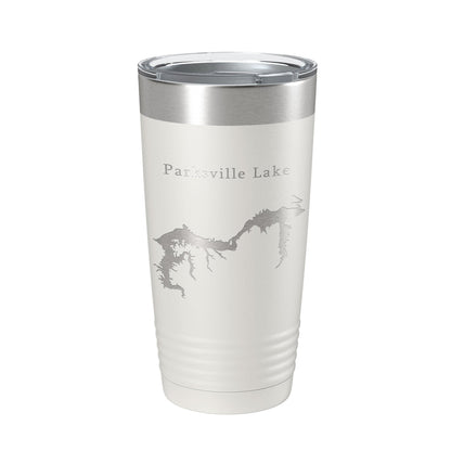 Parksville Lake Map Tumbler Travel Mug Insulated Laser Engraved Coffee Cup Tennessee 20 oz-1