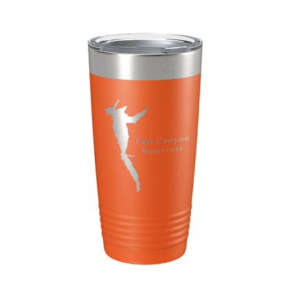East Canyon Reservoir Tumbler Lake Map Travel Mug Insulated Laser Engraved Coffee Cup Utah 20 oz-17