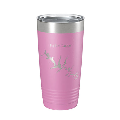 Falls Lake Map Tumbler Travel Mug Insulated Laser Engraved Coffee Cup Durham North Carolina 20 oz-14