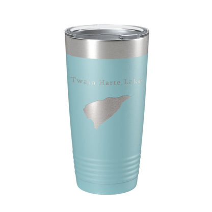 Twain Harte Lake Map Tumbler Travel Mug Insulated Laser Engraved Coffee Cup California 20 oz-13