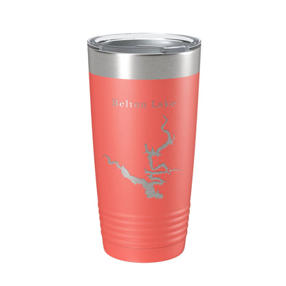 Belton Lake Map Tumbler Travel Mug Insulated Laser Engraved Coffee Cup Texas 20 oz-20