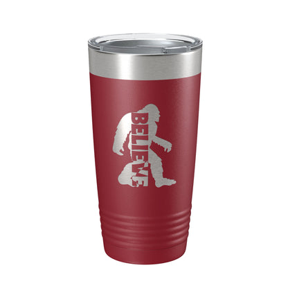 Bigfoot Tumbler I Believe Travel Mug Sasquatch Outdoorsman Camping Gift Insulated Laser Engraved Coffee Cup 20 oz-18