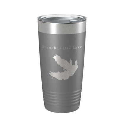 Branched Oak Lake Map Tumbler Travel Mug Insulated Laser Engraved Coffee Cup Nebraska 20 oz-16