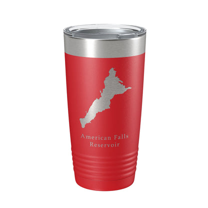 American Falls Reservoir Tumbler Lake Map Travel Mug Insulated Laser Engraved Coffee Cup Snake River Idaho 20 oz-10