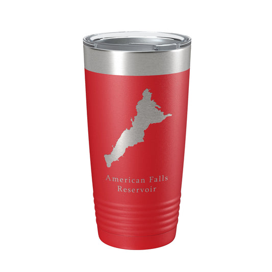 American Falls Reservoir Tumbler Lake Map Travel Mug Insulated Laser Engraved Coffee Cup Snake River Idaho 20 oz-10