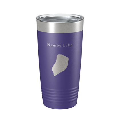 Nambe Lake Map Tumbler Travel Mug Insulated Laser Engraved Coffee Cup New Mexico 20 oz-15
