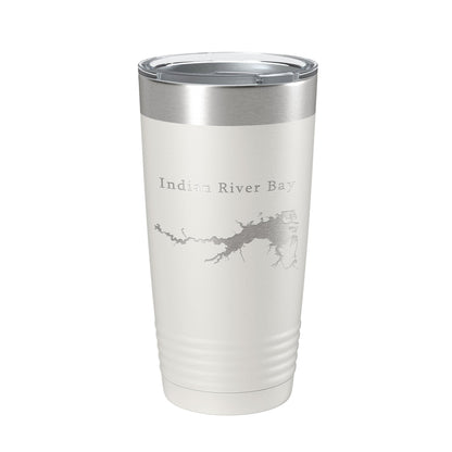 Indian River Bay Tumbler Lake Map Travel Mug Insulated Laser Engraved Coffee Cup Delaware 20 oz-7