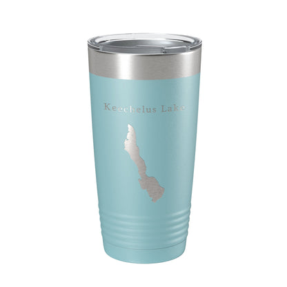 Keechelus Lake Map Tumbler Travel Mug Insulated Laser Engraved Coffee Cup Washington 20 oz-13