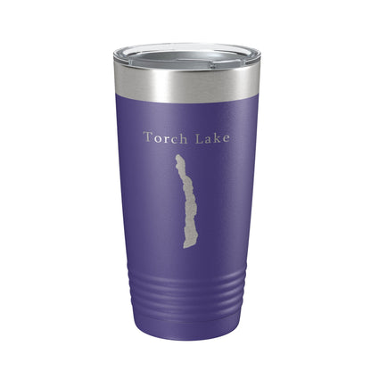 Torch Lake Map Tumbler Travel Mug Insulated Laser Engraved Coffee Cup Michigan 20 oz-15