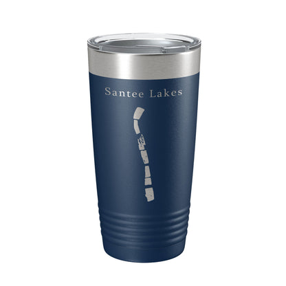 Santee Lakes Map Tumbler Travel Mug Insulated Laser Engraved Coffee Cup California 20 oz-8