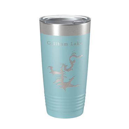 Gillham Lake Map Tumbler Travel Mug Insulated Laser Engraved Coffee Cup Arkansas 20 oz-13
