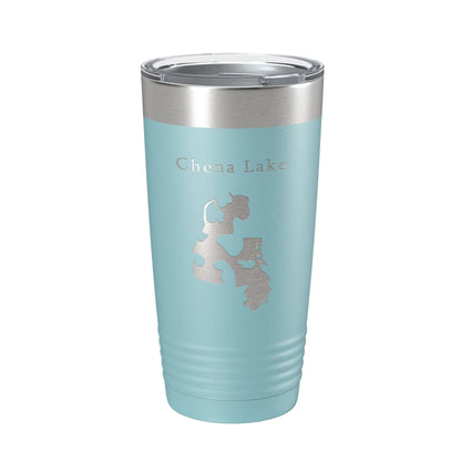 Chena Lake Map Tumbler Travel Mug Insulated Laser Engraved Coffee Cup Alaska 20 oz-13