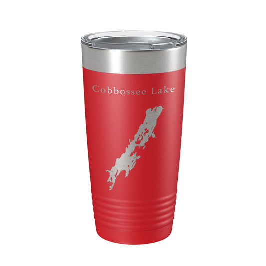 Cobbossee Lake Map Tumbler Travel Mug Insulated Laser Engraved Coffee Cup Maine 20 oz-10