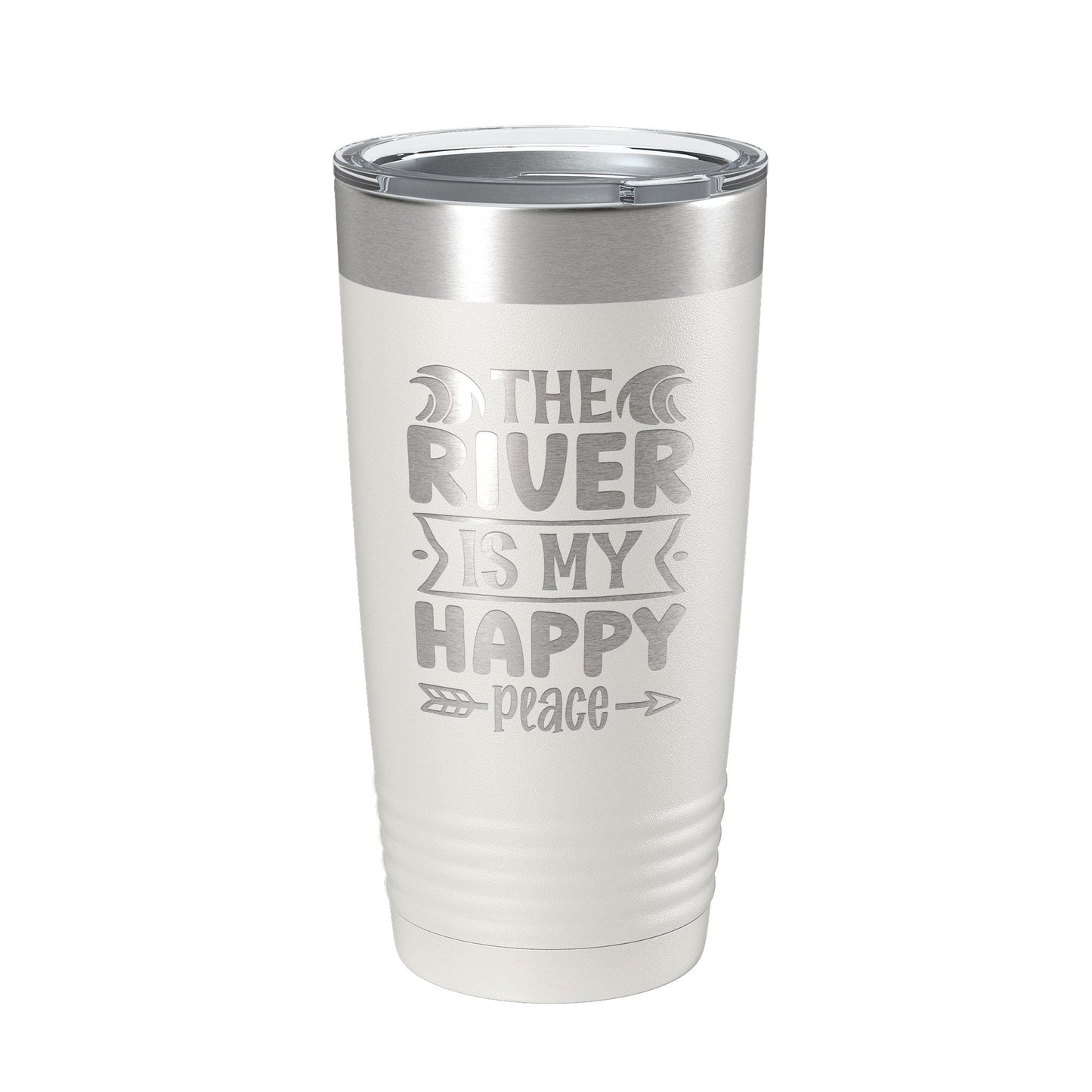 The River Is My Happy Place Tumbler Travel Mug Insulated Laser Engraved Coffee Cup for Float Trip Party Gift 20 oz-7