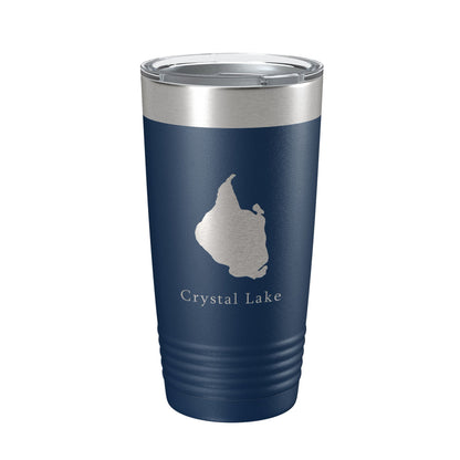 Crystal Lake Map Tumbler Travel Mug Insulated Laser Engraved Coffee Cup Connecticut 20 oz-8