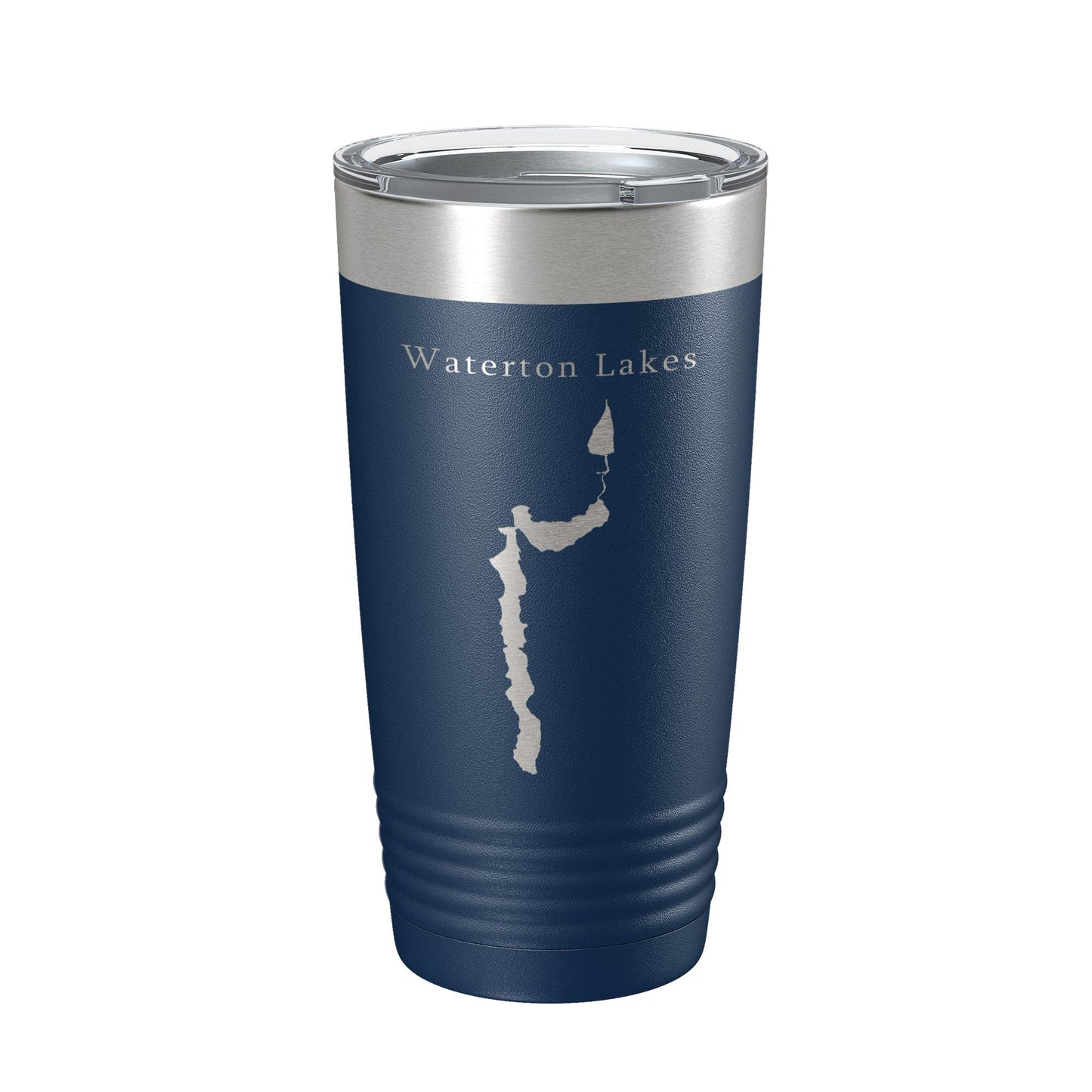 Waterton Lakes Upper Middle Lower Map Tumbler Travel Mug Insulated Laser Engraved Coffee Cup Montana Alberta 20 oz-8