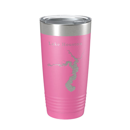 Lake Houston Map Tumbler Travel Mug Insulated Laser Engraved Coffee Cup Texas 20 oz-11