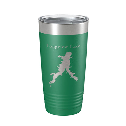 Longview Lake Map Tumbler Travel Mug Insulated Laser Engraved Coffee Cup Missouri 20 oz-9