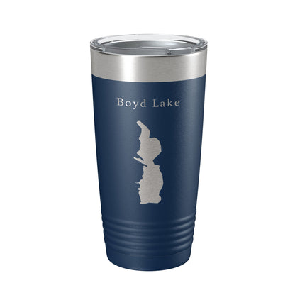 Boyd Lake Map Tumbler Travel Mug Insulated Laser Engraved Coffee Cup Colorado 20 oz-8