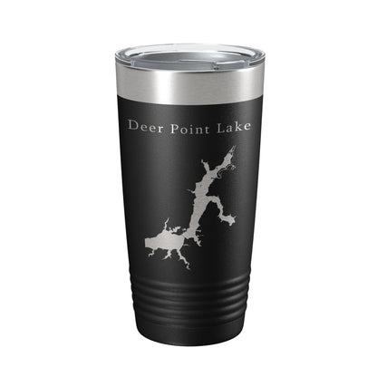 Deer Point Lake Map Tumbler Travel Mug Insulated Laser Engraved Coffee Cup Florida 20 oz-0