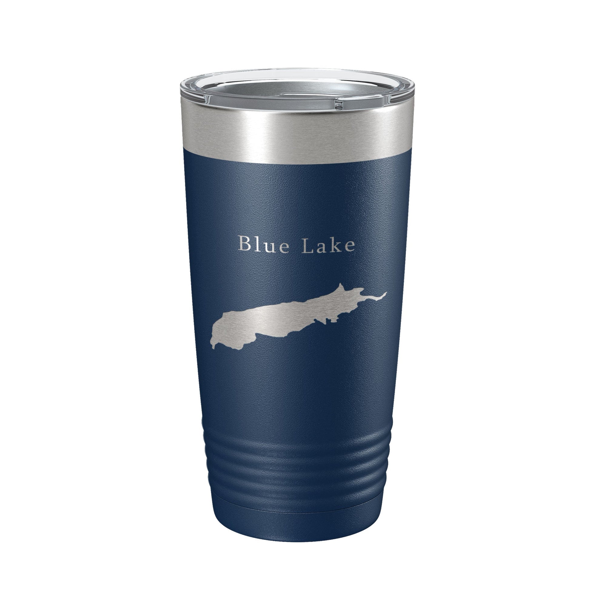 Blue Lake Map Tumbler Travel Mug Insulated Laser Engraved Coffee Cup Alaska 20 oz-2