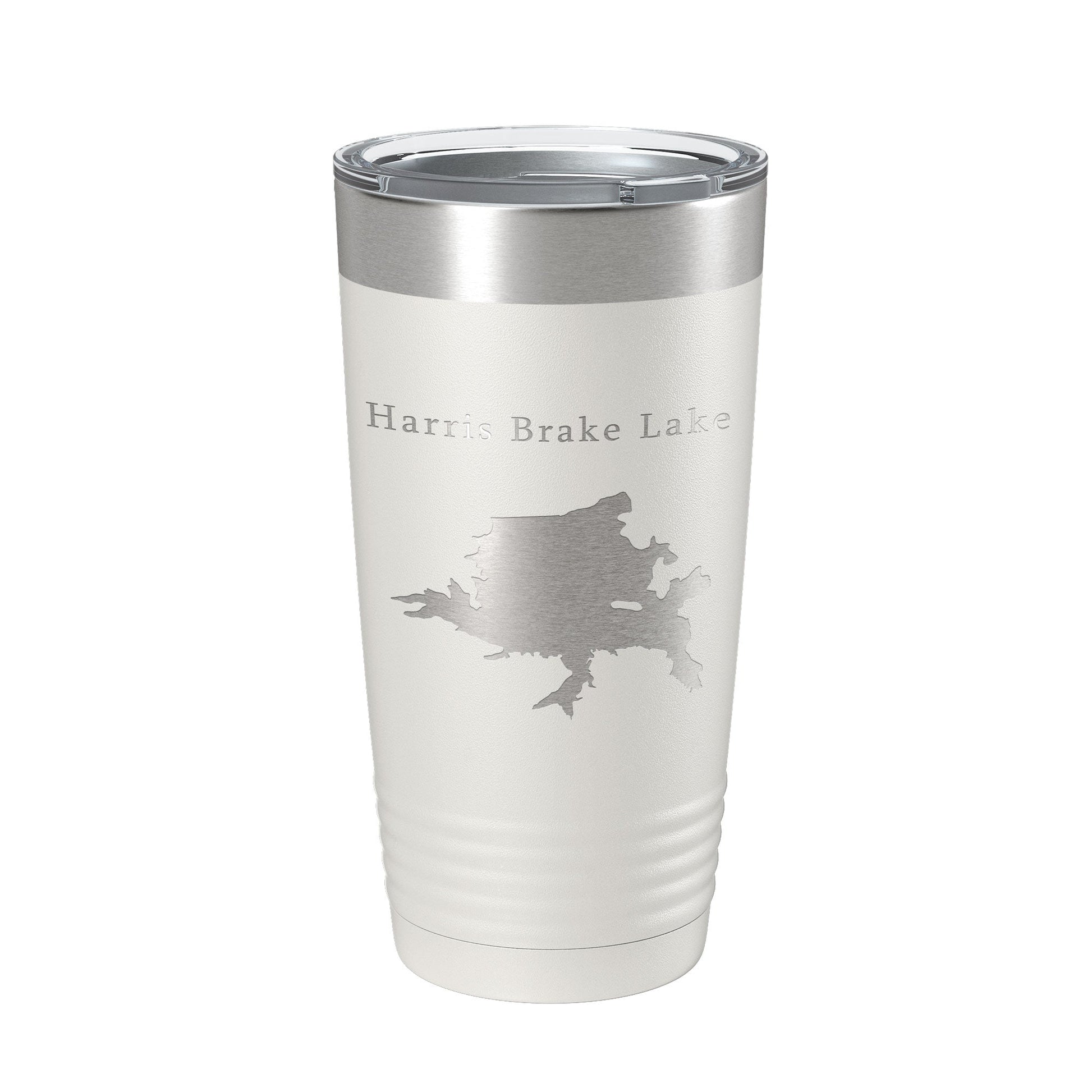 Harris Brake Lake Map Tumbler Travel Mug Insulated Laser Engraved Coffee Cup Arkansas 20 oz-1