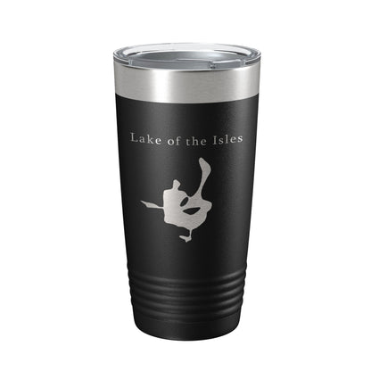 Lake of the Isles Map Tumbler Travel Mug Insulated Laser Engraved Coffee Cup Minneapolis Minnesota 20 oz-0