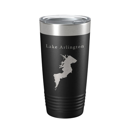 Lake Arlington Map Tumbler Travel Mug Insulated Laser Engraved Coffee Cup Texas 20 oz-5
