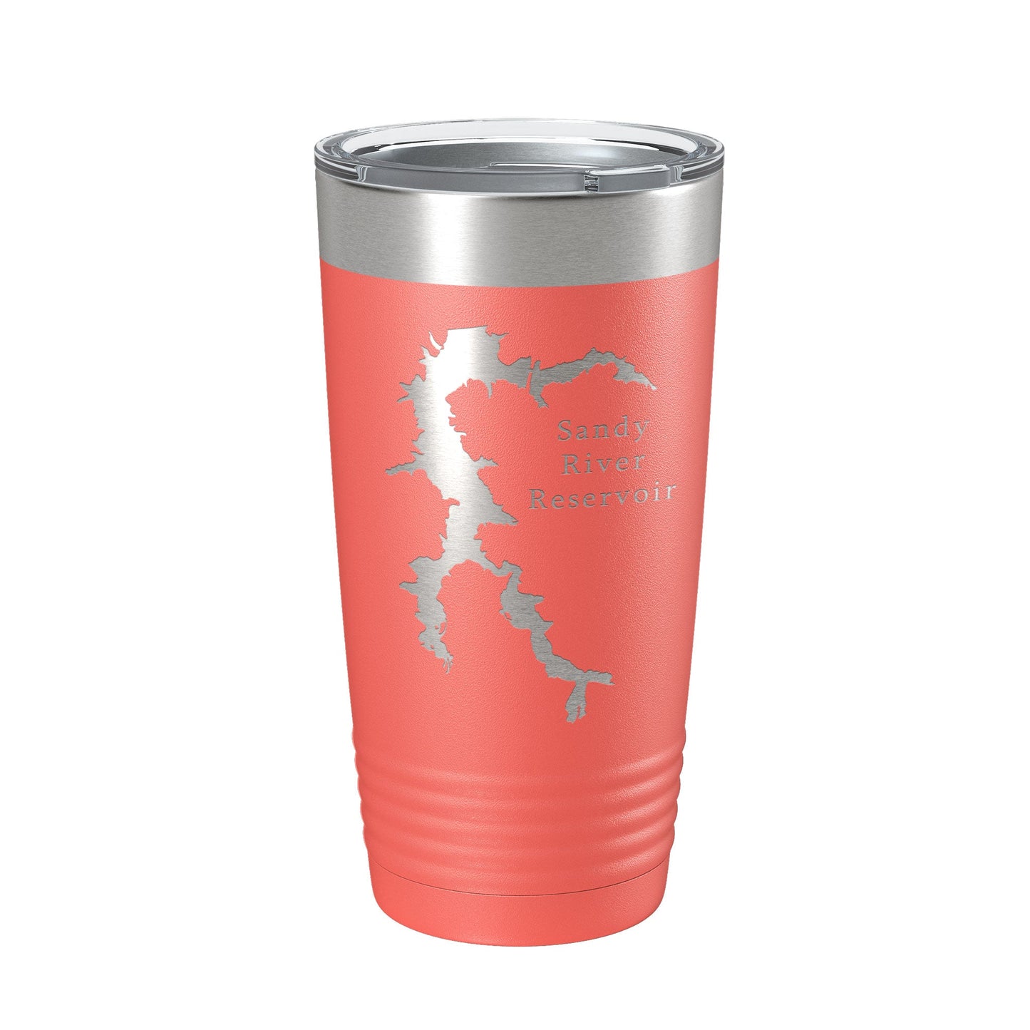 Sandy River Reservoir Tumbler Lake Map Travel Mug Insulated Laser Engraved Coffee Cup Virginia 20 oz-20