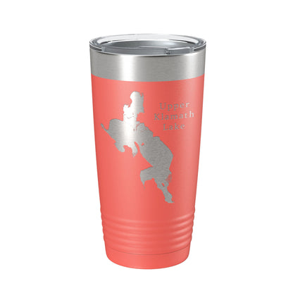 Upper Klamath Lake Map Tumbler Travel Mug Insulated Laser Engraved Coffee Cup Oregon 20 oz-20