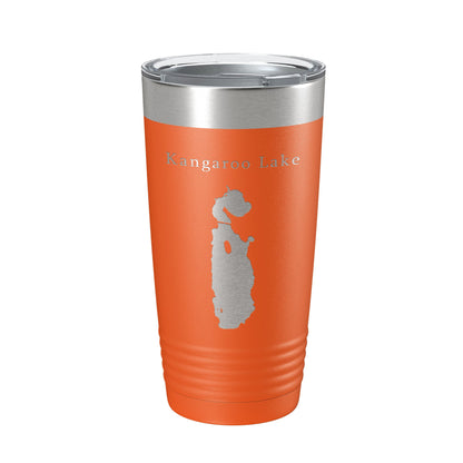 Kangaroo Lake Map Tumbler Travel Mug Insulated Laser Engraved Coffee Cup Wisconsin 20 oz-17