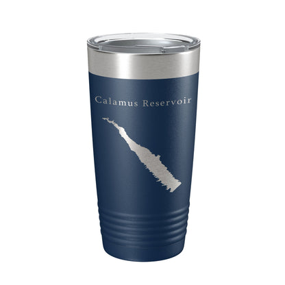 Calamus Reservoir Tumbler Lake Map Travel Mug Insulated Laser Engraved Coffee Cup Nebraska 20 oz-8