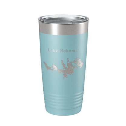 Lake Nokomis Map Tumbler Travel Mug Insulated Laser Engraved Coffee Cup Wisconsin 20 oz-13