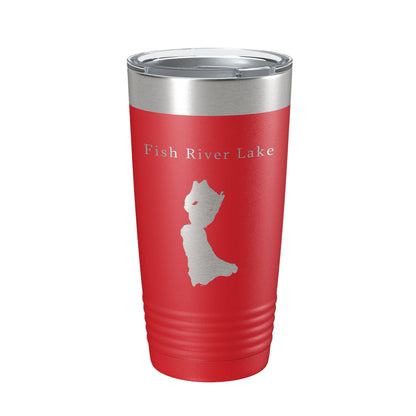 Fish River Lake Map Tumbler Travel Mug Insulated Laser Engraved Coffee Cup Maine 20 oz-10