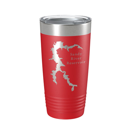 Sandy River Reservoir Tumbler Lake Map Travel Mug Insulated Laser Engraved Coffee Cup Virginia 20 oz-10
