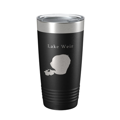 Lake Weir Map Tumbler Travel Mug Insulated Laser Engraved Coffee Cup Florida 20 oz-0