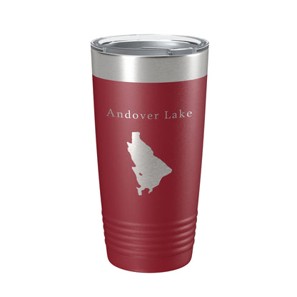 Andover Lake Map Tumbler Travel Mug Insulated Laser Engraved Coffee Cup Connecticut 20 oz-18