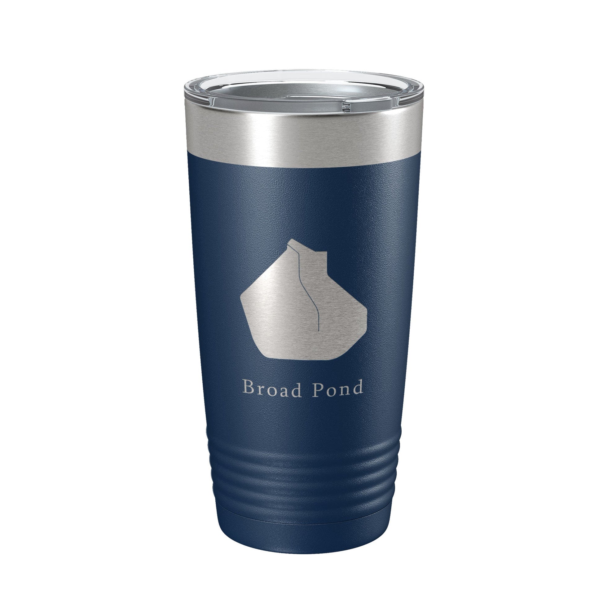 Broad Pond Tumbler Lake Map Travel Mug Insulated Laser Engraved Coffee Cup Indiana 20 oz-2