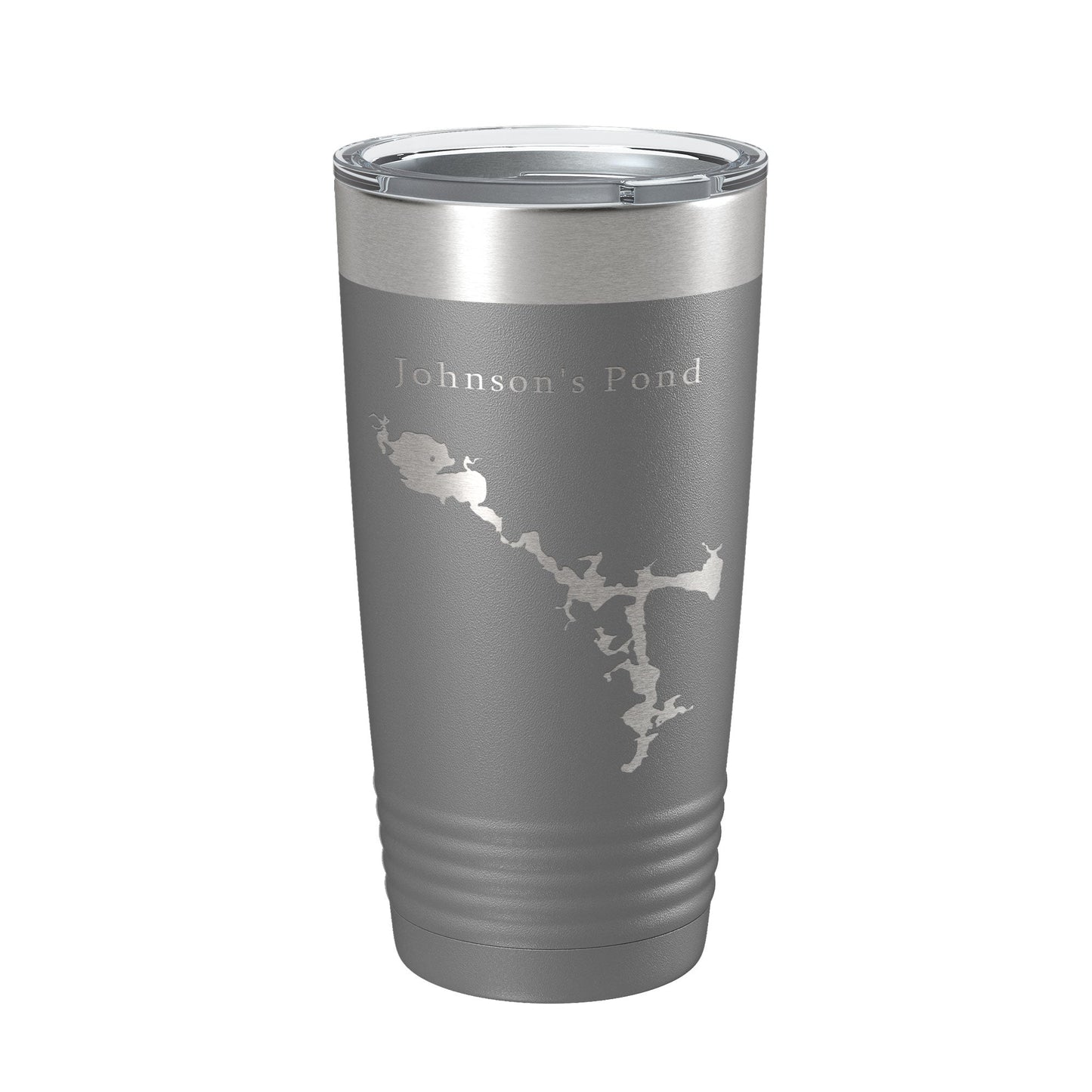 Johnson's Pond Tumbler Lake Map Travel Mug Insulated Laser Engraved Coffee Cup Rhode Island 20 oz-16