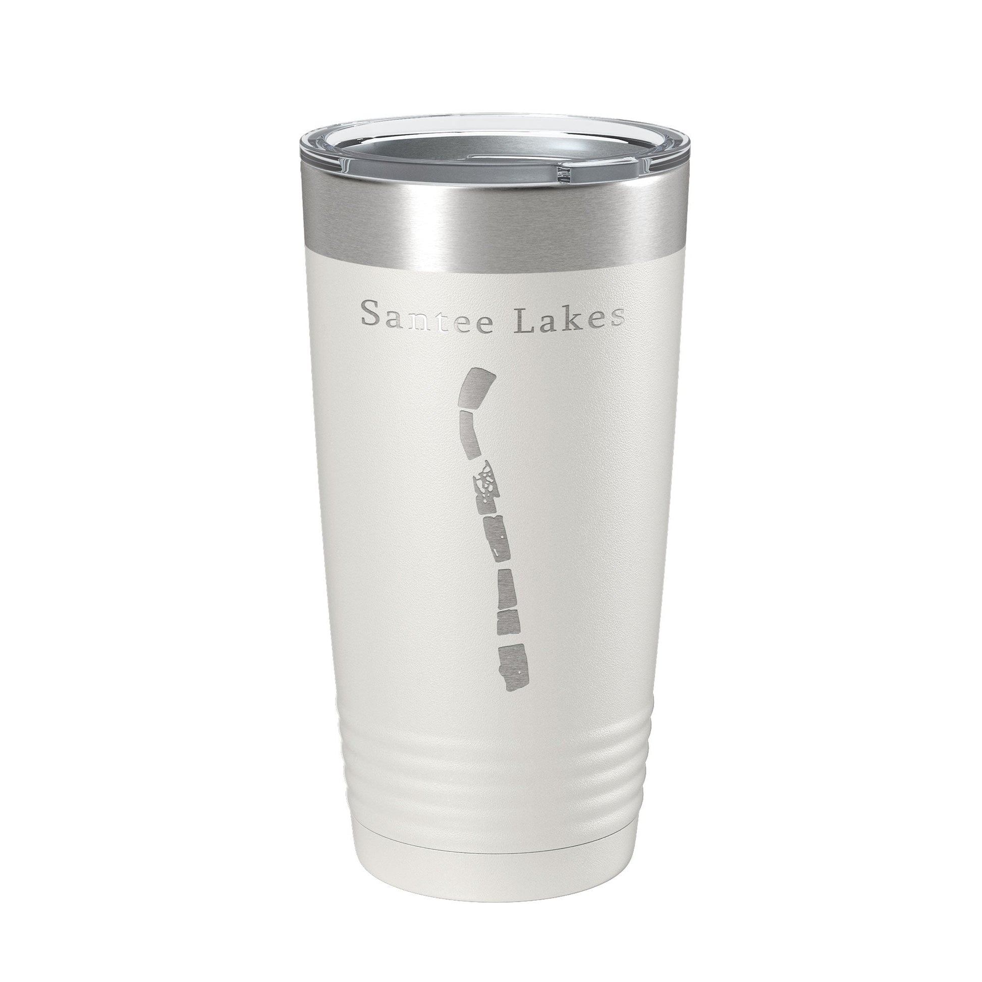 Santee Lakes Map Tumbler Travel Mug Insulated Laser Engraved Coffee Cup California 20 oz-1